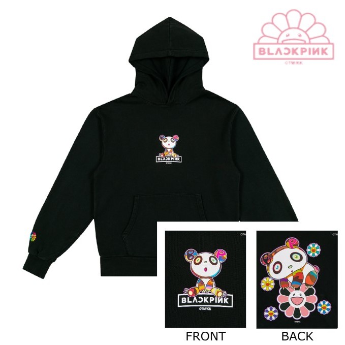 เสื้อกันหนาว มีฮู้ด ลาย Takashi Murakami BLACKPINK Pandakashi Dreams สีดํา สไตล์วินเทจ