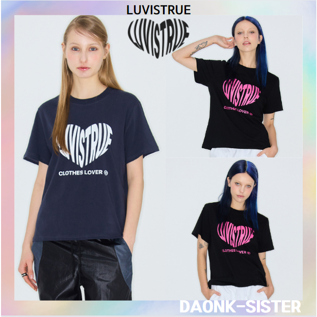 [LUVISTRUE] Luvistrue HEART เสื้อยืด ลายโลโก้ 2 สี ของแท้ 100%