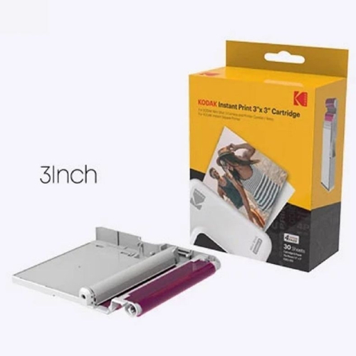 Kodak ตลับฟิล์ม 4PASS (3x3 นิ้ว) สําหรับ KODAK Mini 3 Retro และ Mini Shot 3 Retro