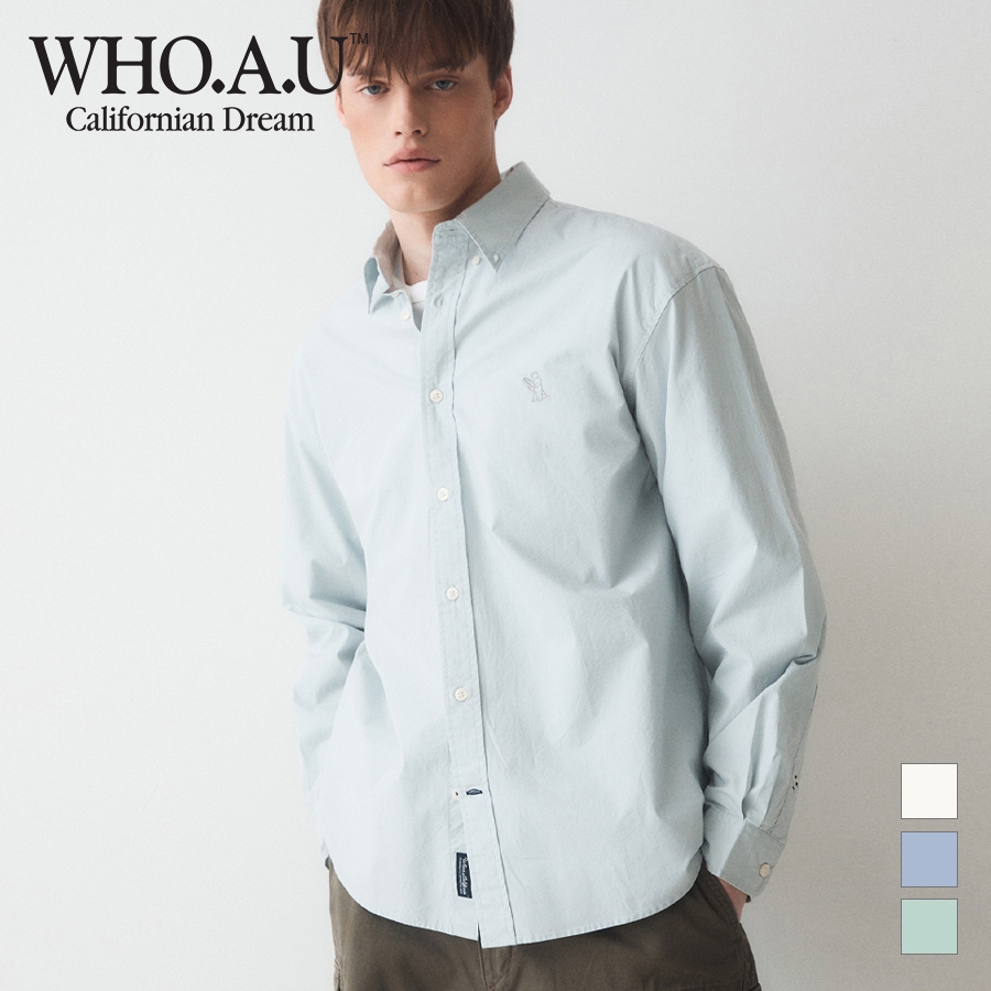 [WHO.A.U] เสื้อเชิ้ตผ้าฝ้าย Overfit | Whyae2332u