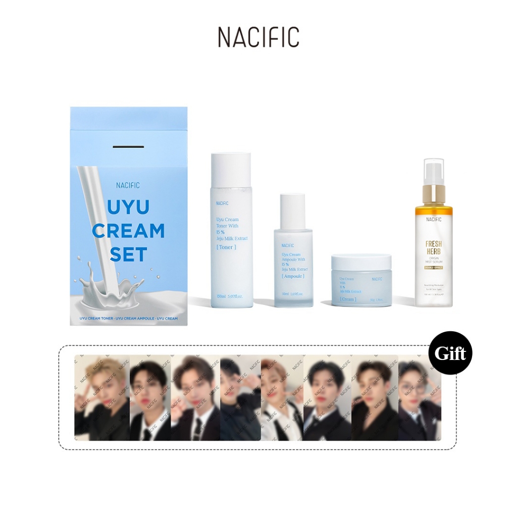 [NACIFIC] Uyu Cream Moisturizing Set + OT8 SKZ Kitchen Selfie Photocards