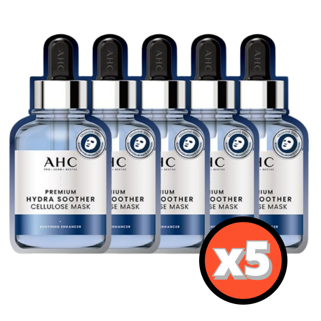 Ahc Premium Hydra Soother Cellulose Mask 5แผ ่ น