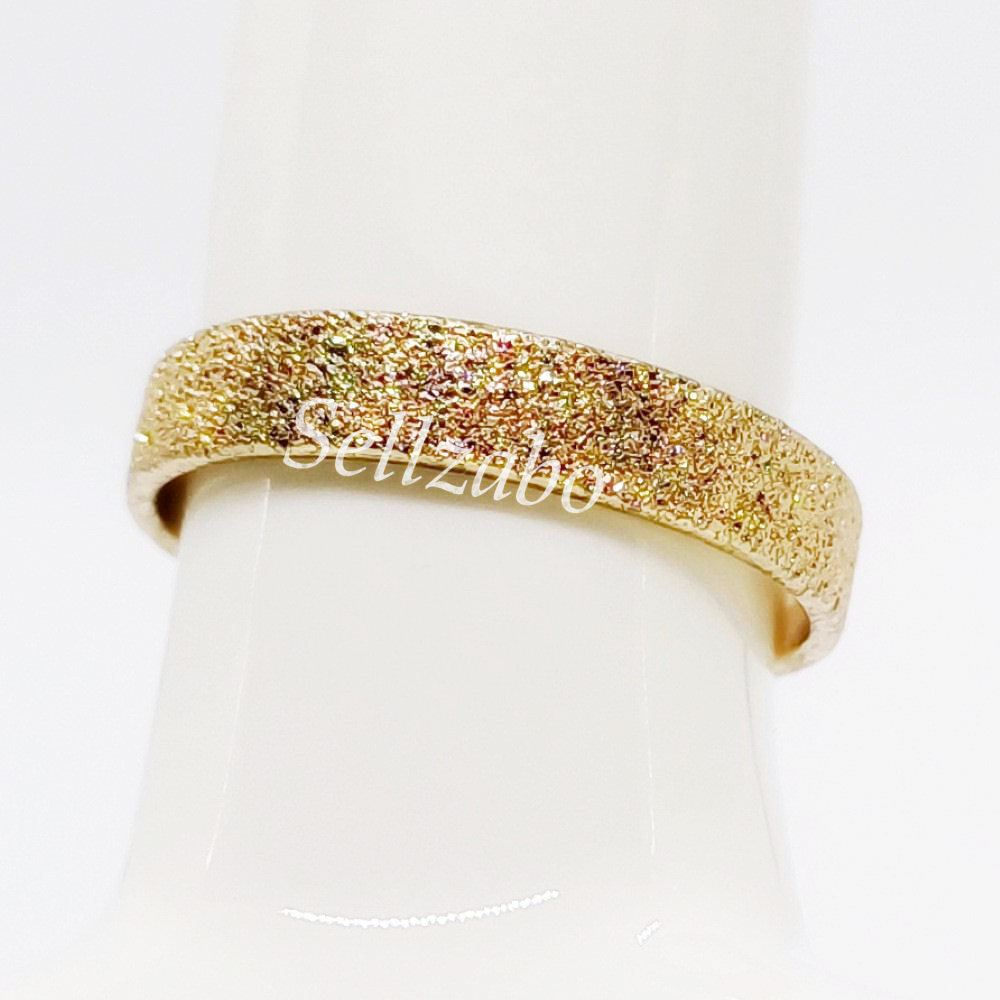 แหวน US ขนาด 9 Gold Golden Shimmers Shimmering Band อุปกรณ์เสริม Aksesori Emas Cincin Mens Guys ชาย 