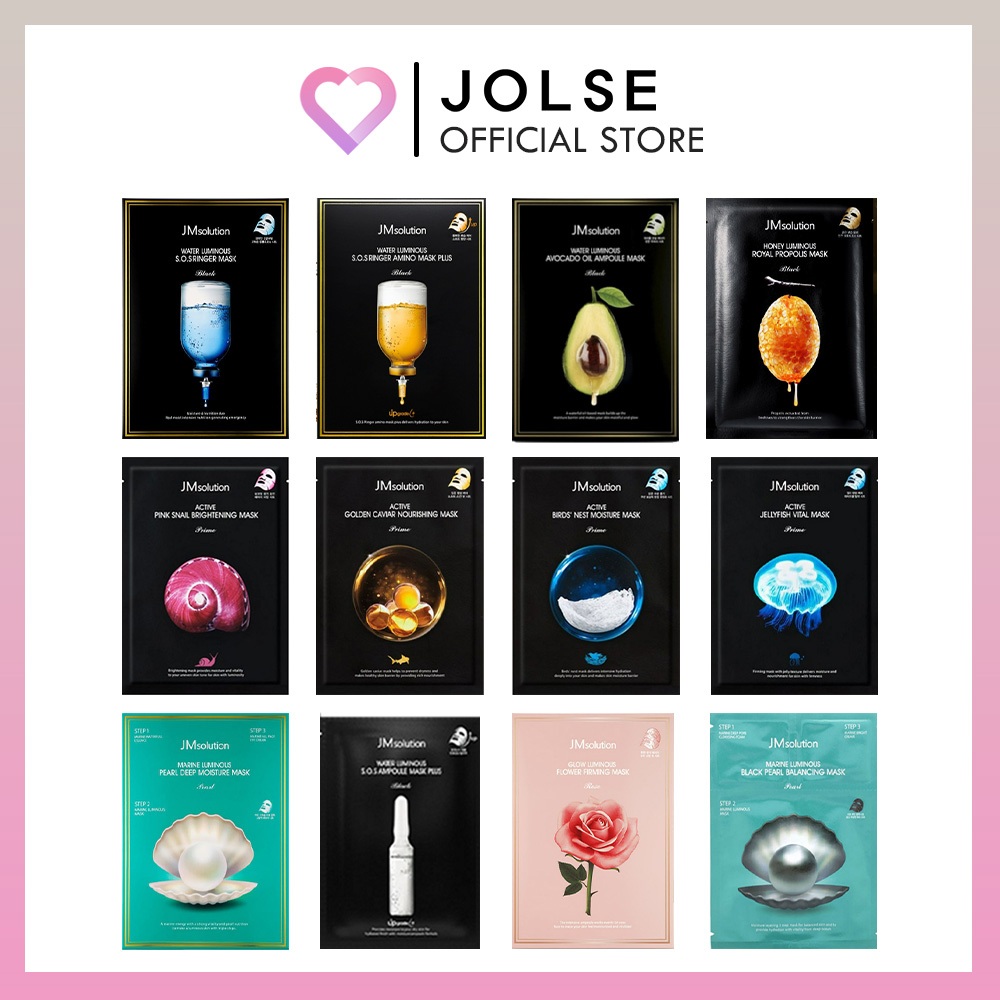 ❤แผ่นมาส์ก JM Solution Festa❤ Water Luminous Mask Sheet / Active Mask Sheet / Black Pearl Deep Mask 