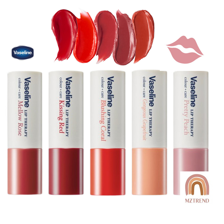 [MZTREND] Vaseline วาสลีน ใหม่ ต้นฉบับ ลิป เทอราพี คัลเลอร์ แอนด์ แคร์ 4.2 กรัม 5 สี / ลิปบาล์ม
