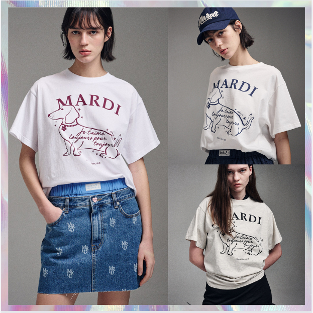 [MARDI Mercredi] TSHIRT SWING THE TAIL DDANJI FLOWER CHOKER 4 สี