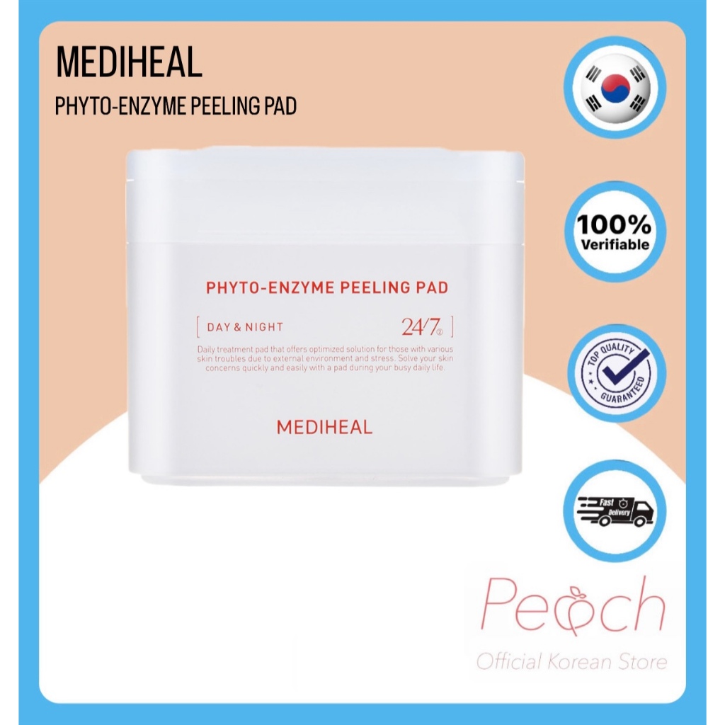 Mediheal/pad, [1+1รีฟิล ]Phyto Enzyme Peeling Pad 90 แผ่น+รีฟิล 90 แผ่น/แผ่นโทนเนอร์ทุกวัน