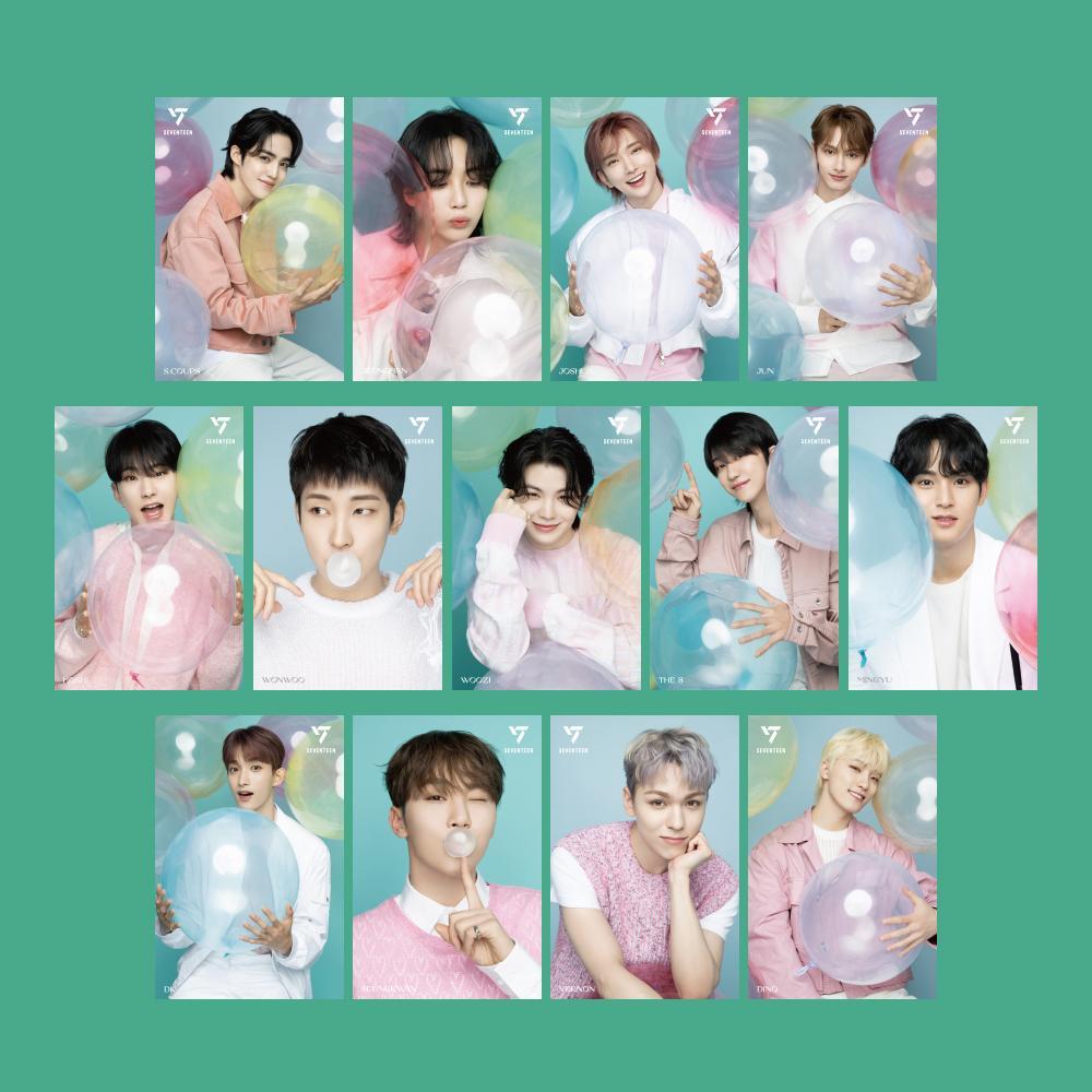 Seventeen 3D Photo Lenticular Post Card + การ ์ ดรูปถ ่ าย 1 ใบเสมอ Ver