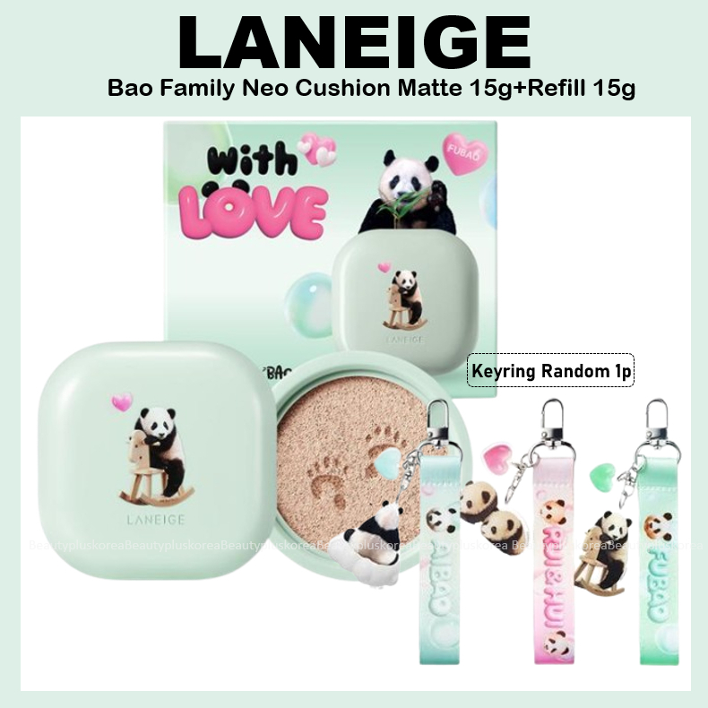 [LANEIGE] Bao Family Neo Cushion Matte (คุชชั่น 15g+BAO Family Keyring 1p) Panda Edition