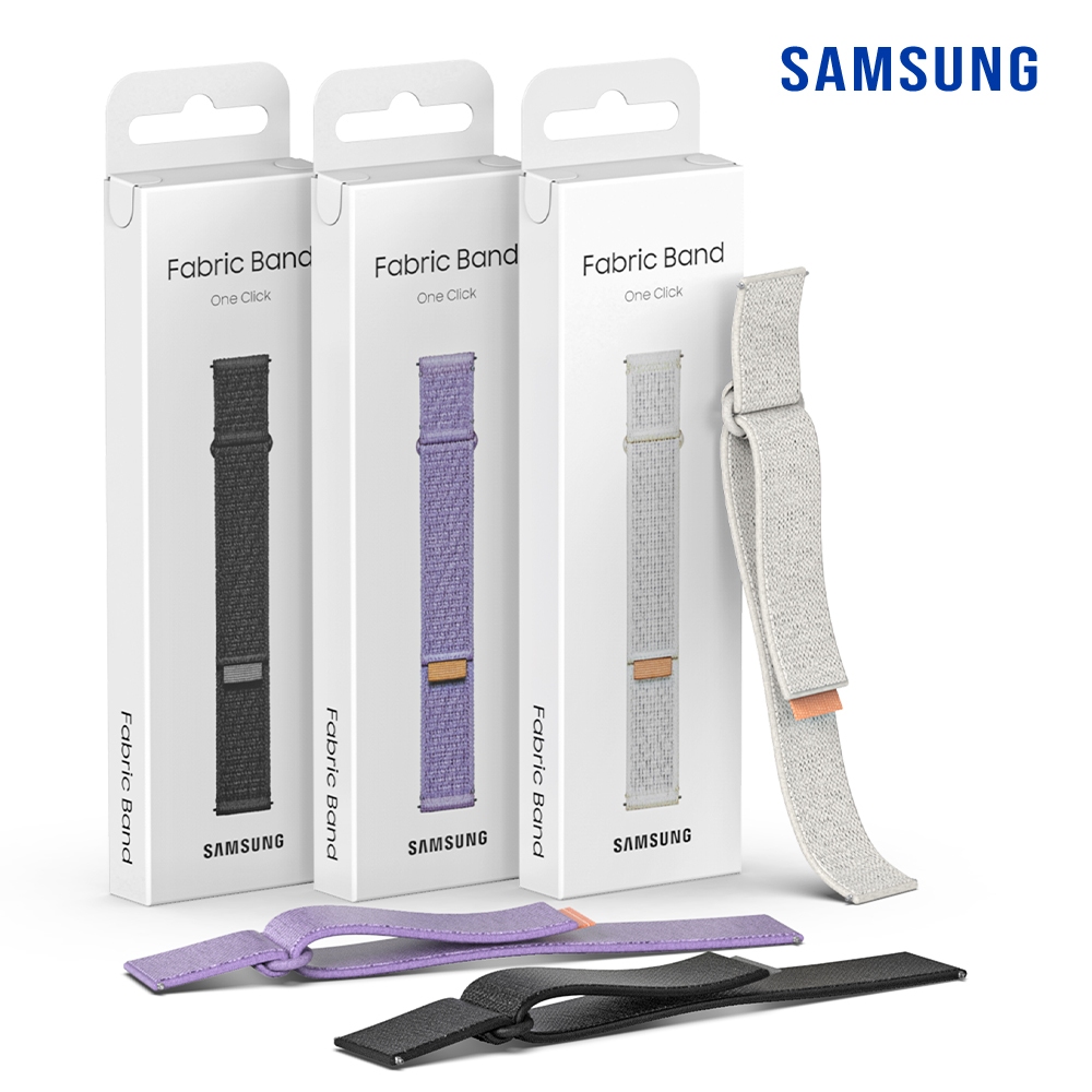 Samsung Official Galaxy Watch 4 5 6 7 Fe Series สายผ้า Band One Click สายนาฬิกา