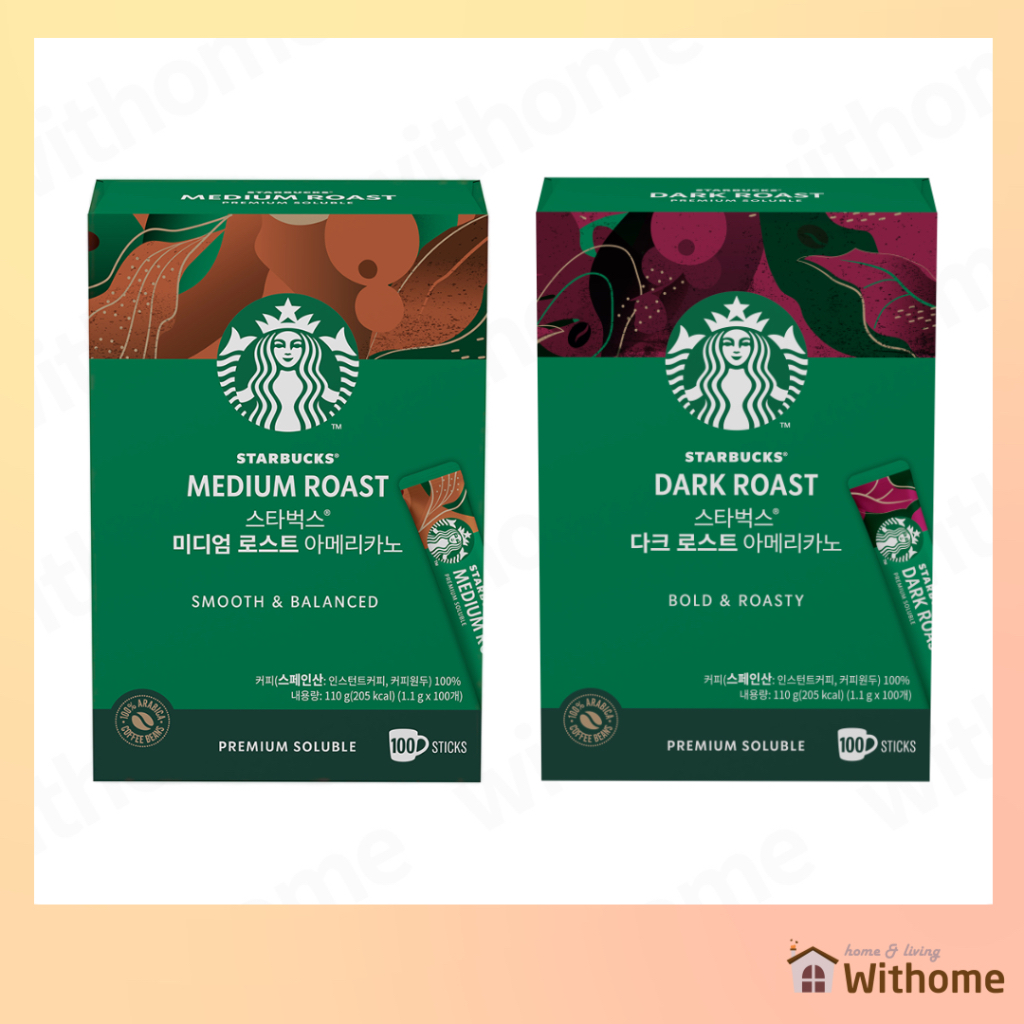 [Starbucks] Medium Roast / Dark Roast Americano Instant Coffee / Black Coffee / Premium Instant Coffee Sticks Dark Roast / Medium Roast 10T / 50T /100T