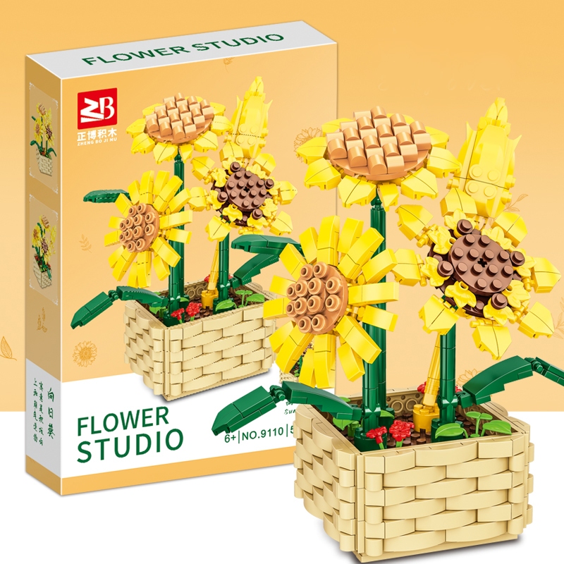 ของเล่นบล็อกประกอบดอกทานตะวัน LifeN 550 ชิ้น