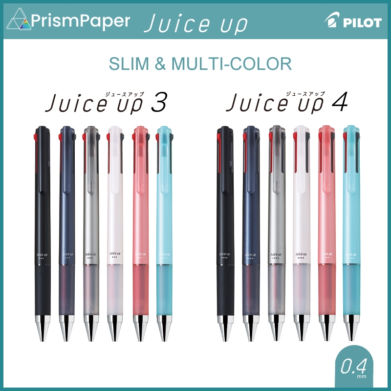 Pilot Juice Up ปากกาลูกลื่นหมึกเจลเม็ดสีสูตรน้ํา 3 / 4 สี 0.4 มม. เติม made in Japan