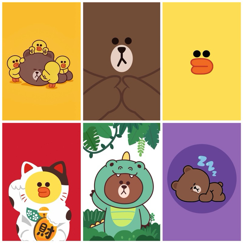 LINE BROWN EZ-LINK CARD STICKERS / LINE BROWN BEAR STICKERS / CONNY / CUSTOMISE NFC CARD STICKER / S