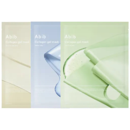 Abib Collagen Gel Mask 3 ประเภท ( Jericho Rose, Sedum, Heartleaf ) 5,10ea