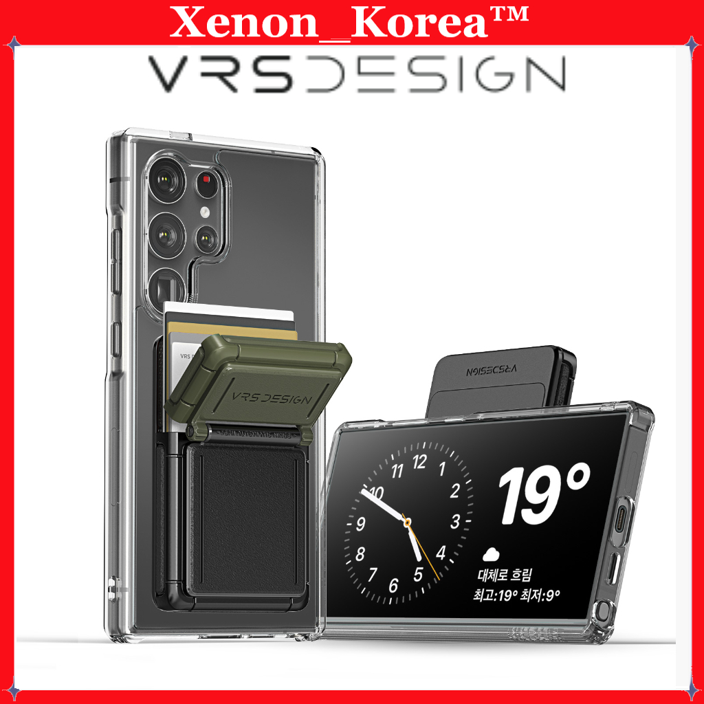 [VRS DESIGN] D-WALLET Hybrid Square PHONE CASE สําหรับ Samsung Galaxy S24 SERIES