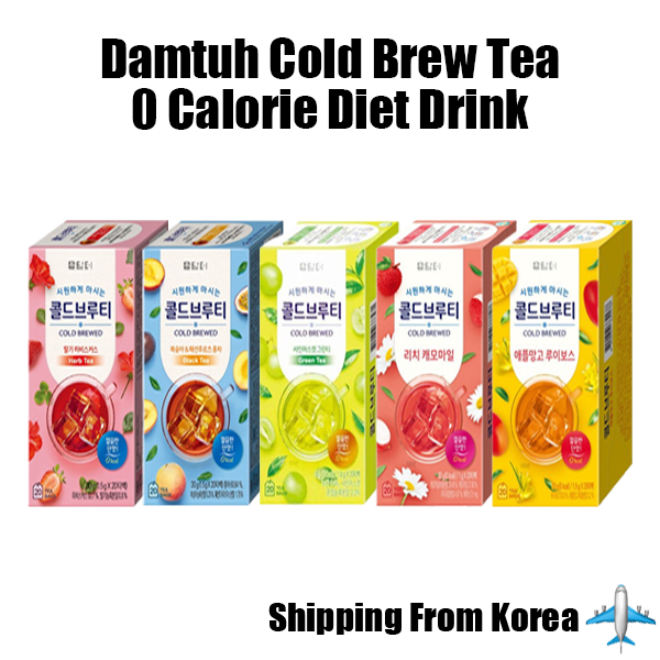 [Damtuh] ชาชงเย็น 0kcal Diet Drink 20TStrawberry Hibiscus / Peach & Passionfruit Black Tea / Shine M