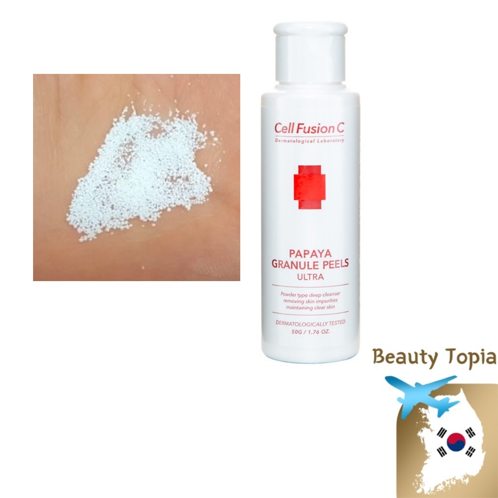 Cell Fusion C Papaya Granule Peels Ultra Facial Cleanser Powder 50ก