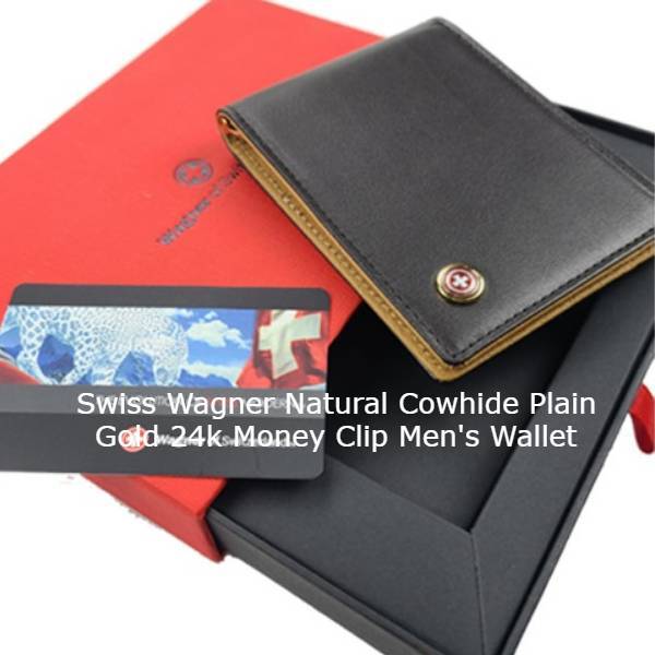กระเป๋าสตางค์ Swiss Wagner สีทอง 24k สําหรับผู้ชาย