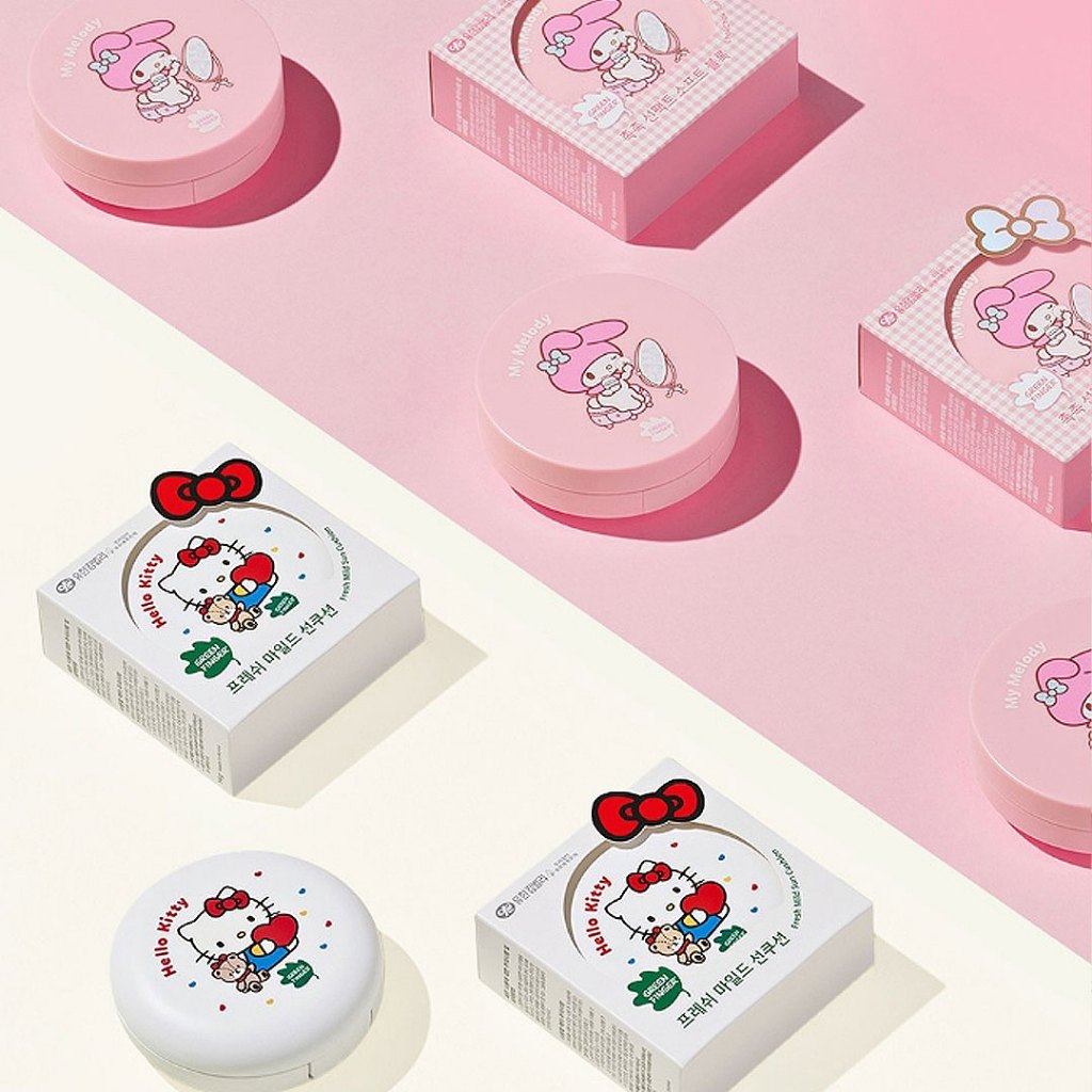 [Green Finger] Mild Sun Cushion for Children SPF50+ PA++++ (Hello Kitty / My melody)_จากเกาหลี