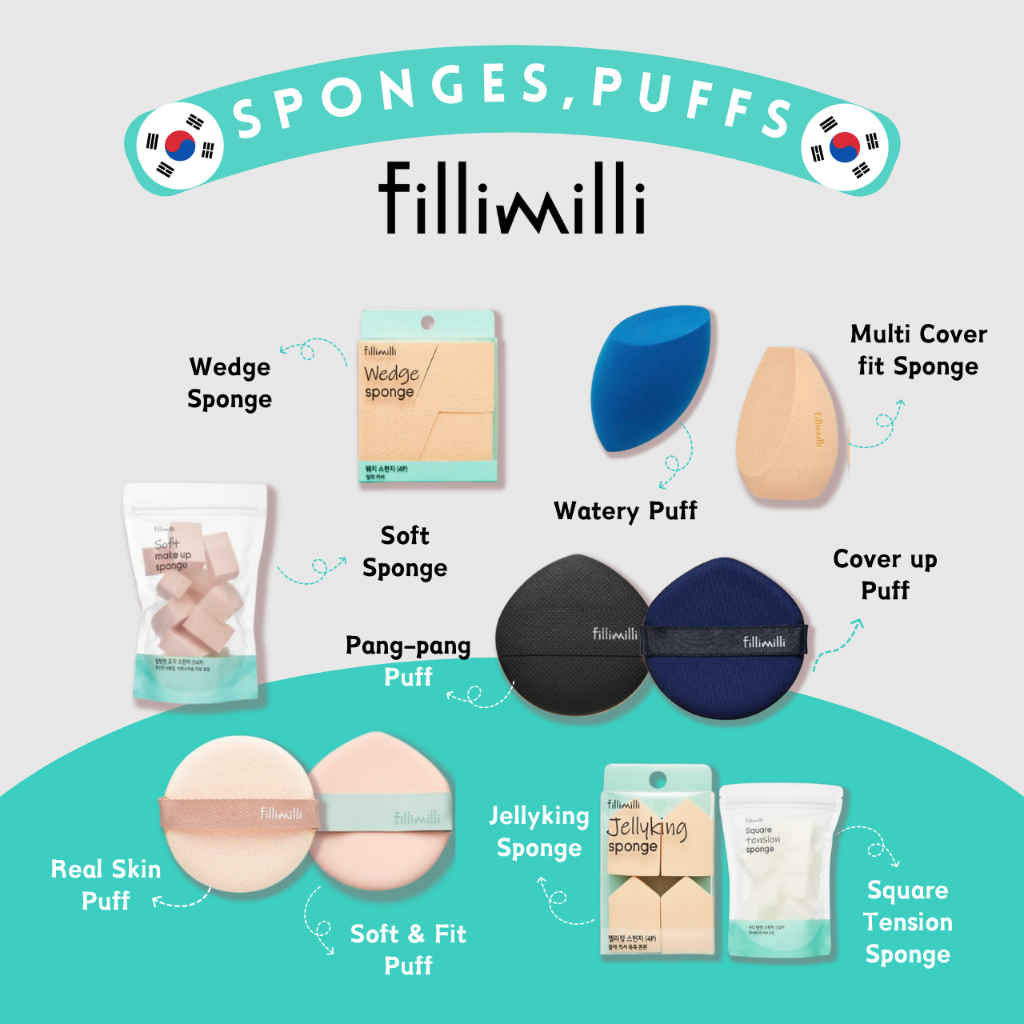 Olive Young [Filli] ฟองน้ําแต่งหน้า / พัฟ (30 ประเภท)