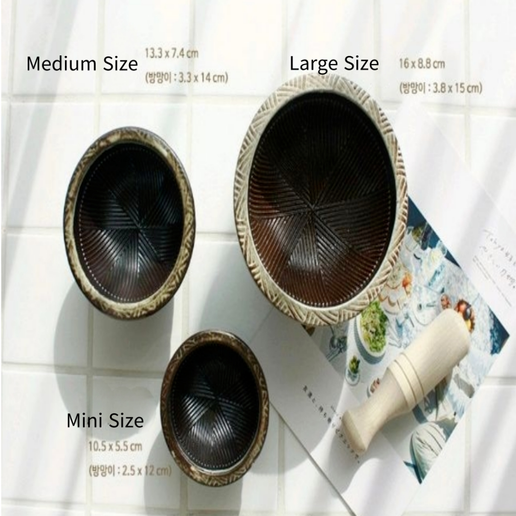 ชุดเครื่องปั้นดินเผาเซรามิก Yeoju เกาหลี Mini Mortar & Pestle - รูปที่ 5