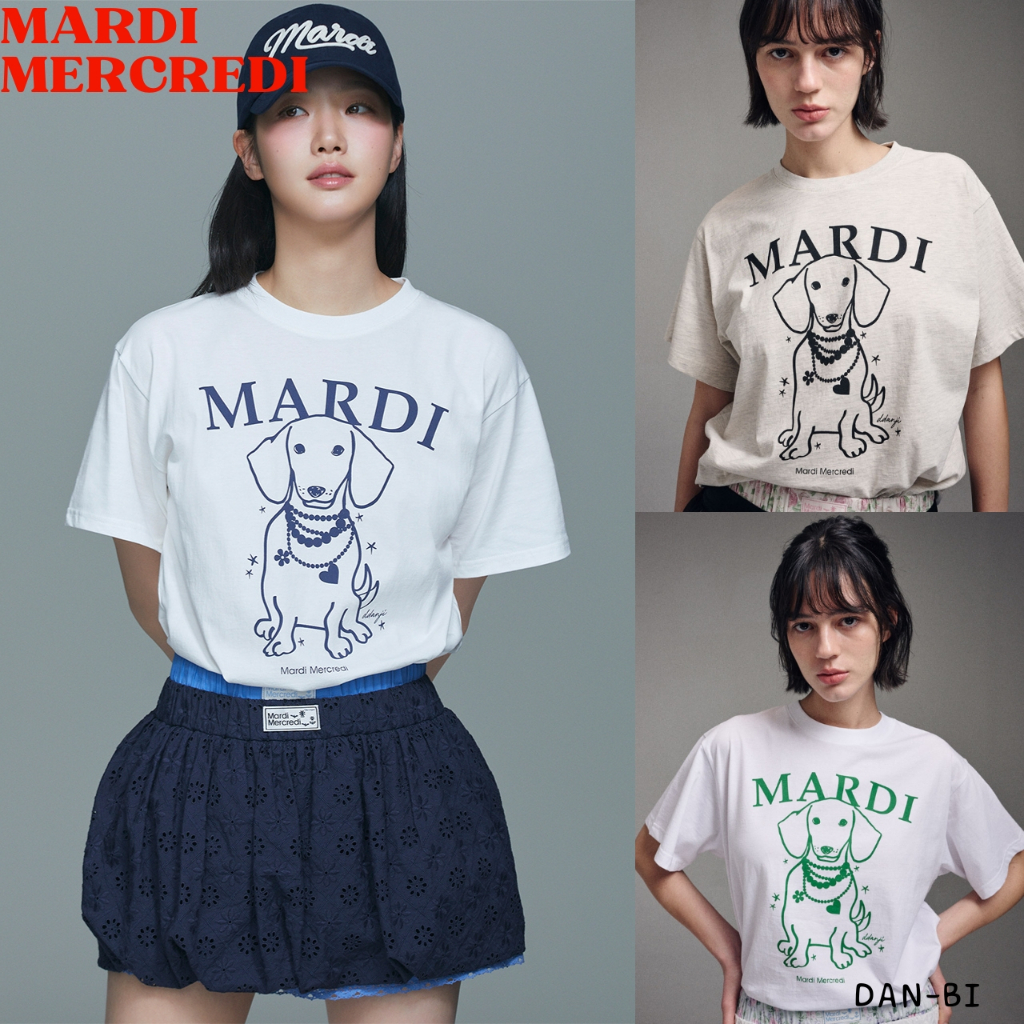 [MARDI Mercredi] TSHIRT SWING THE TAIL DDANJI PEARL NECKLACE_4COLOR / ผลิตภัณฑ์ KR ดั้งเดิม 100%! / จัดส่งรวดเร็วจาก KR!