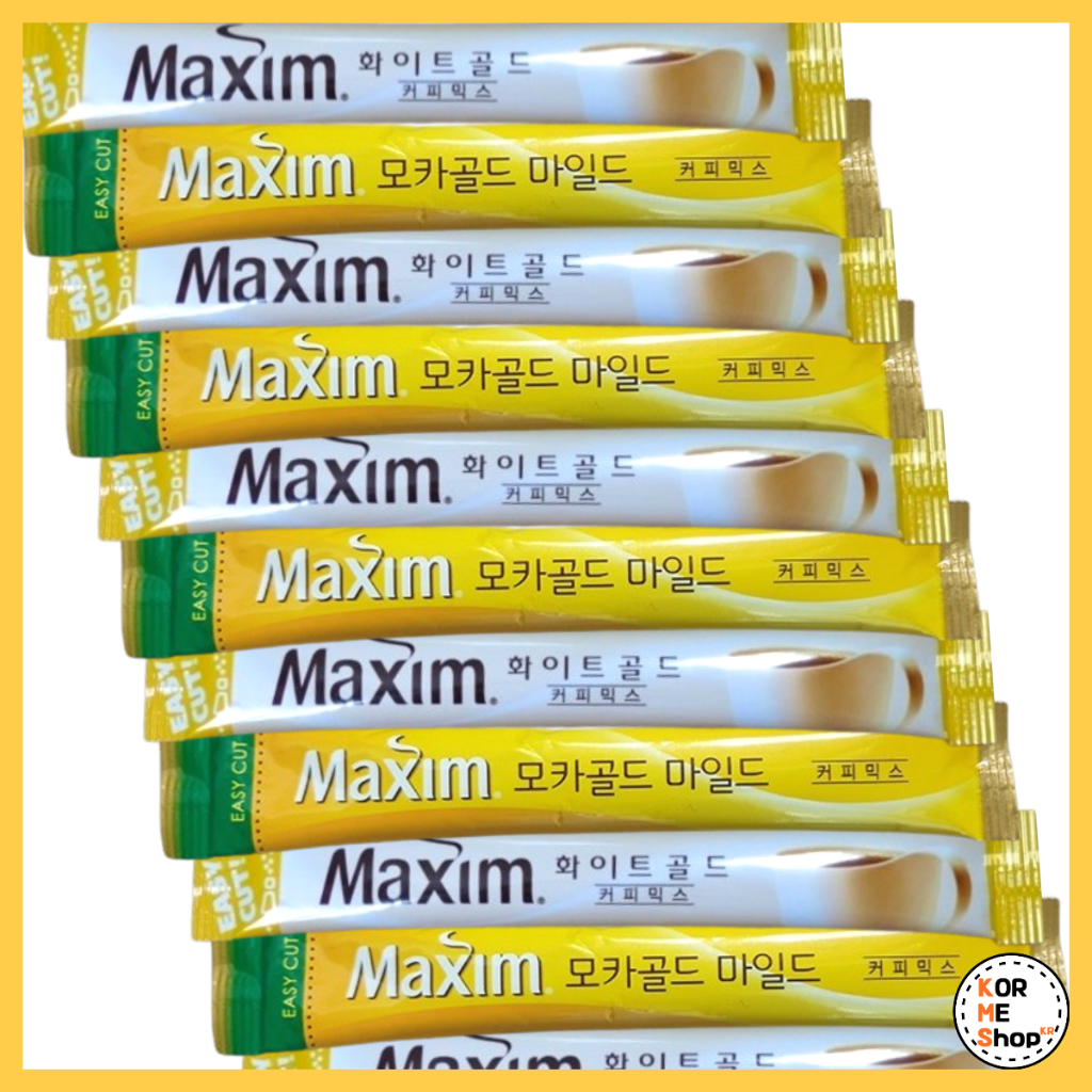 [Maxim] กาแฟผสมเกาหลี 10 ซอง | กาแฟมิกซ์มอคค่าโกลด์ สูตรอ่อนโยน สีขาว สีทอง | 3 in 1 กาแฟผสมสําเร็จรูป สไตล์เกาหลี