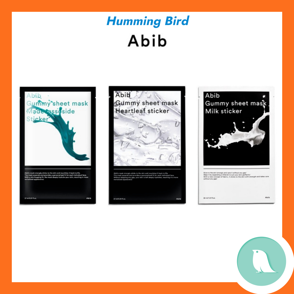 [ABIB] Gummy Mask Sheet (27 มล. X 10EA) / ฮาร์ทเลฟ, นมคอลลาเจน, มาเดคาสโซไซด์ / ปิดพิเศษ / ปลอบประโล