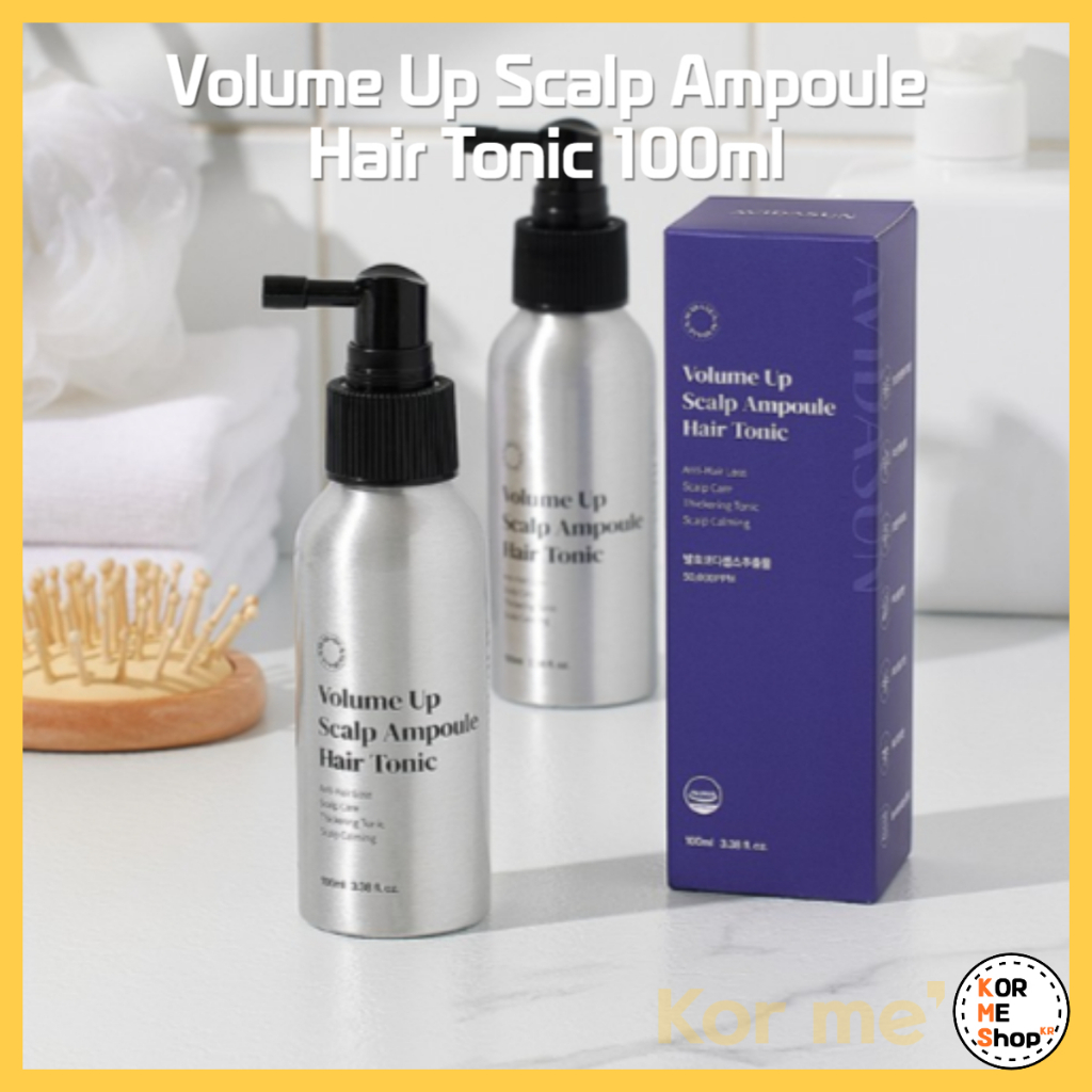 Volume Up scalp Ampule hair Tonic 100ml / AVIDASUN ทําความเย็นหนังศีรษะ ขัดผิวและกําจัดกลิ่น บรรเทาร