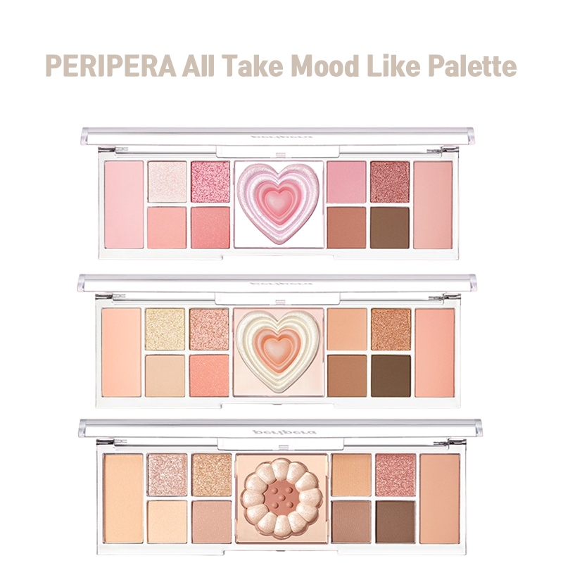 Peripera All Take Mood Like Palette - Prestige Pink / Peach Heaven / Honey Brown 3.5gX1, 1.5gX2, 0.8