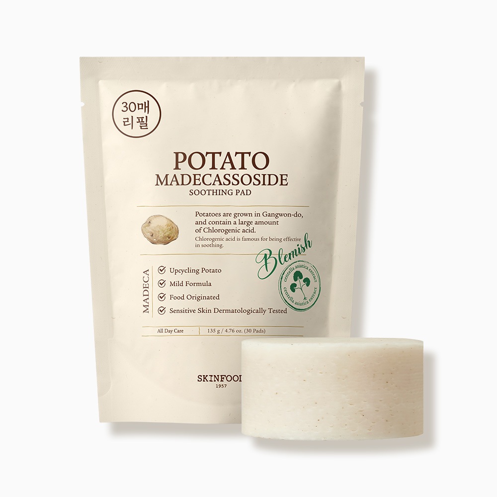 [SKINFOOD Official] รีฟิลโทนเนอร์แผ่น มันฝรั่ง 30ชิ้น / Potato Toner Pad Refill 30ea — صورة 2