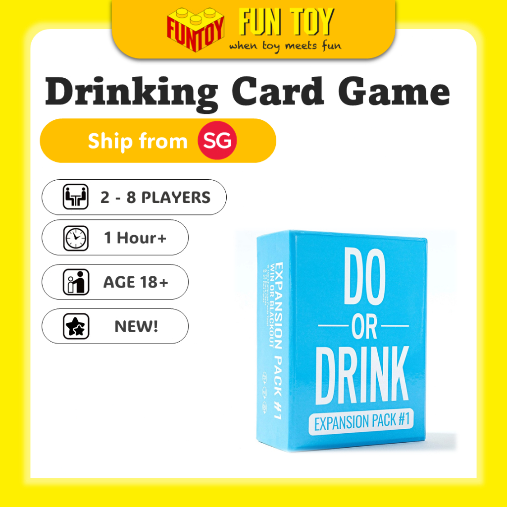 (FunToy SG) Do or Drink Expansion Blue Drinking Card Game - การ์ดเกม