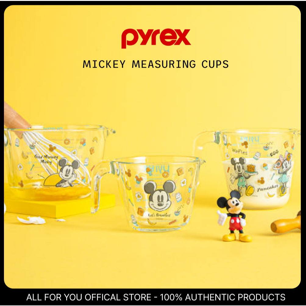 ถ้วยตวง Pyrex Disney Good Morning Mickey 3 ขนาด (250ml, 500ml, 1000ml)