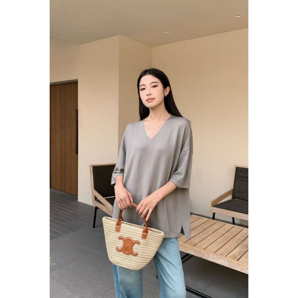 Smith Boxy Knit Top Taupe