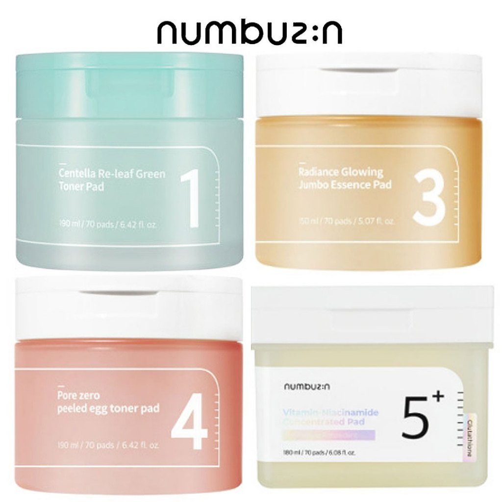 [Numbuzin] Toner Pad (No.1 Centella Re-leaf , No.3 Radiance Glowing , No.4 Pore Zero , No.5 Vitamin 