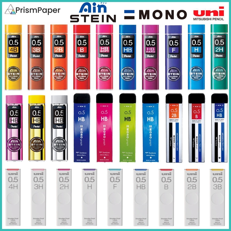 Uni / Pentel / Tombow, Smudge Proof-Leads / Ein Stein / Mono Graph MG, ไส้ดินสอกด [Made In Japan]