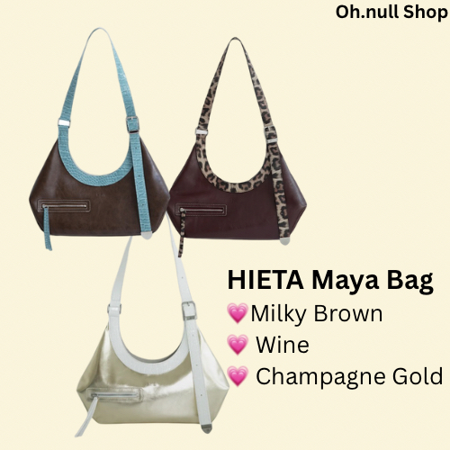 Hieta Maya Bag Spring Bag Top Ranked Female Bag ใน Musinsa 3 สี Wine / Milky Brown / Champagne Gold