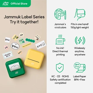 [Malang Honey] JAMMUK เครื่องพิมพ์ฉลากไร้สาย บลูทูธ ขนาดเล็ก – พร้อมกระดาษปลอดสาร BPA