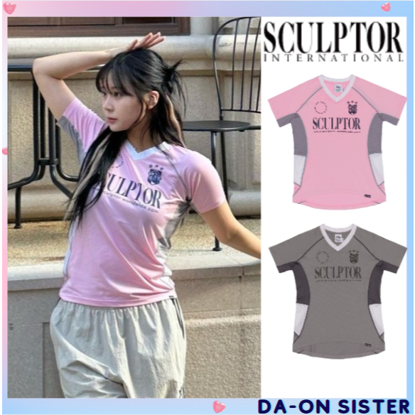 [ Sculptor ] Sports Jersey Tee (2 สี) เกาหลีแท้ 100%