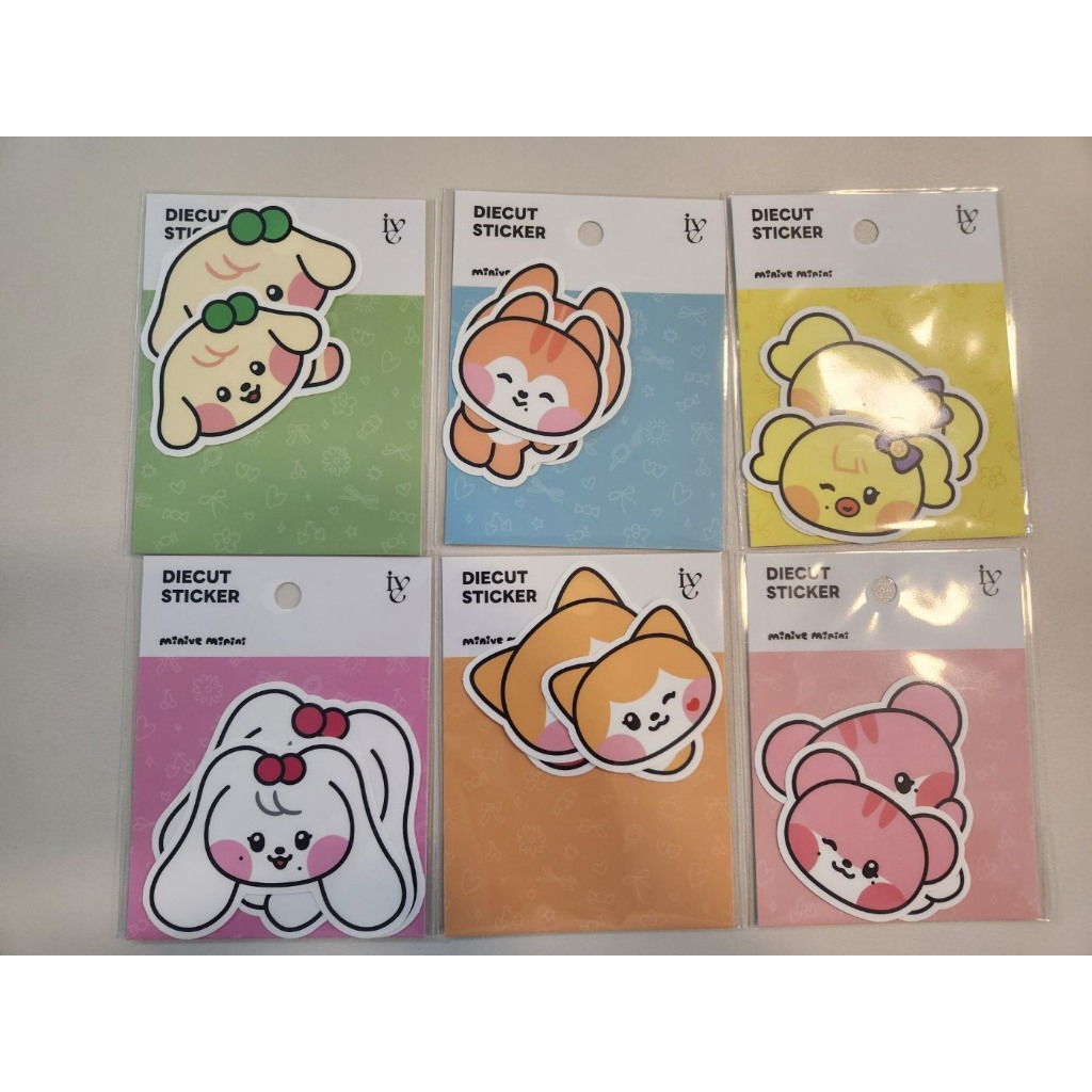 บนมือ) IVE พร้อม LINE FRIENDS IVE SWITCH POP-UP สติ๊กเกอร์ MD DIECUT อย่างเป็นทางการ