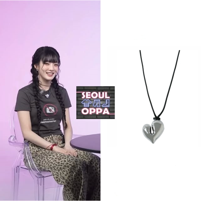 Korea [ moa other ] สร้อยคอสายหัวใจ / GIDLE minnie pick แท้ 100%