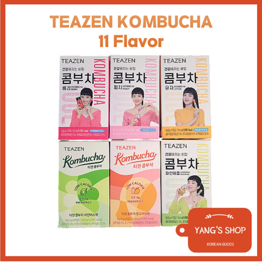 [TEAZEN ] Kombucha Powder 11 รส - สตรอเบอร ์ รี ่ กีวี , พลัม , มะนาว Mandirin สีเขียว , Shine Muscat, ราสเบอร ์ รี ่ , Citron , เบอร ์ รี ่ , พีชสับปะรด / ชงเย ็ น / สลิมมิ ่ ง/ โปรไบโอติก