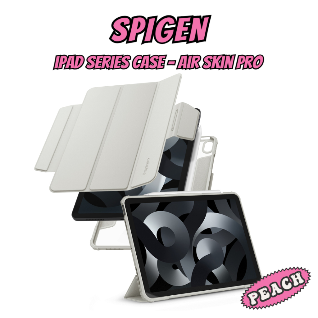 Spigen Air Skin Pro Case สําหรับ iPad Air Pro Series M2 M4 10.9 11 12.9 13 นิ้วฝาครอบแท็บเล็ตที่ถอดออกได้กรณี