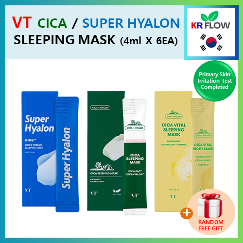 [VT] Cica / SUPER HYALON SLEEPING MASK (4ml X 6EA) + ของแถมฟรีแบบสุ่ม