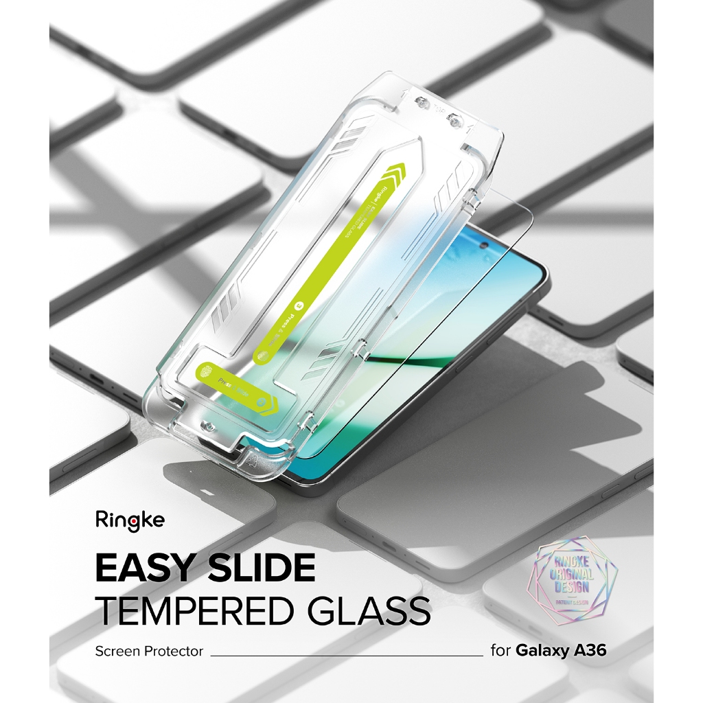 Ringke Easy Slide Glass สําหรับ Galaxy A36 กระจกนิรภัยกันรอยหน้าจอ