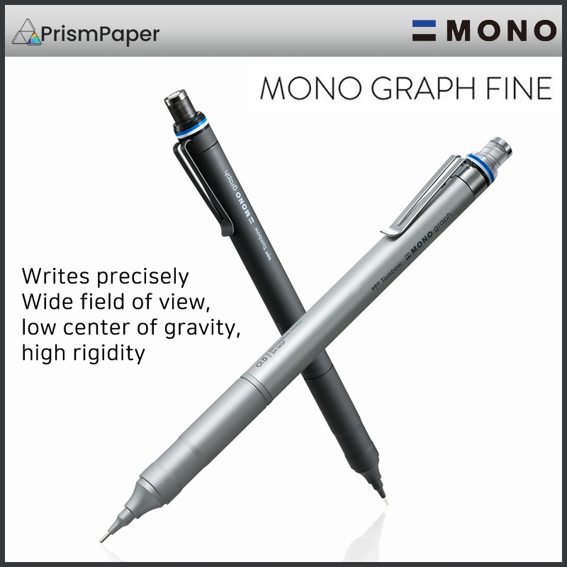 Tombow Mono Graph Fine Mechanical Pencil 0.5MM Silver / Black / Navy / Green Color [Made In Japan]