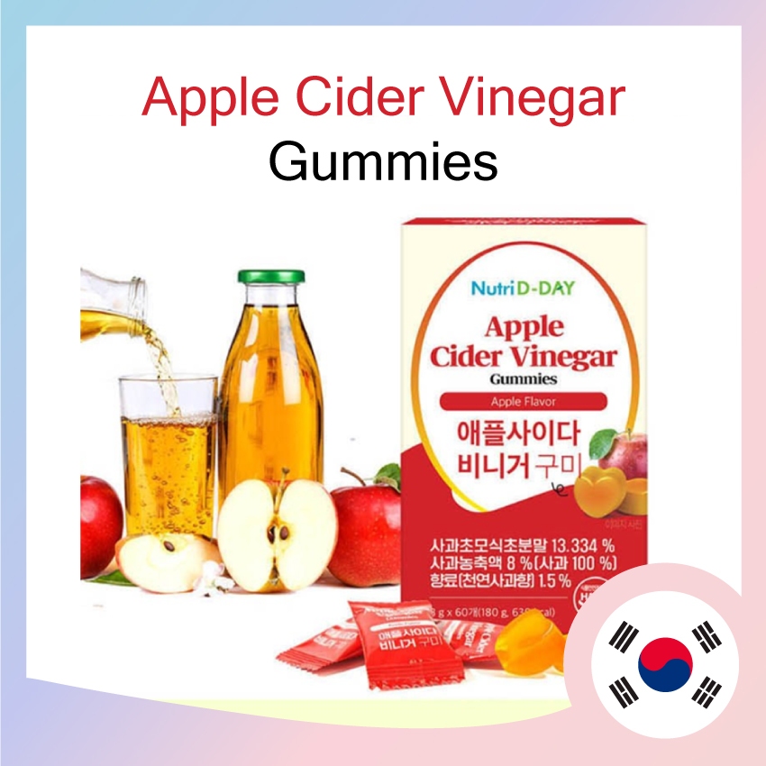 [ Nutrid - Day ] น ้ ําส ้ มสายชู Apple Cider Vinegar Jelly Gummies 180g ( 3g x 60gummies