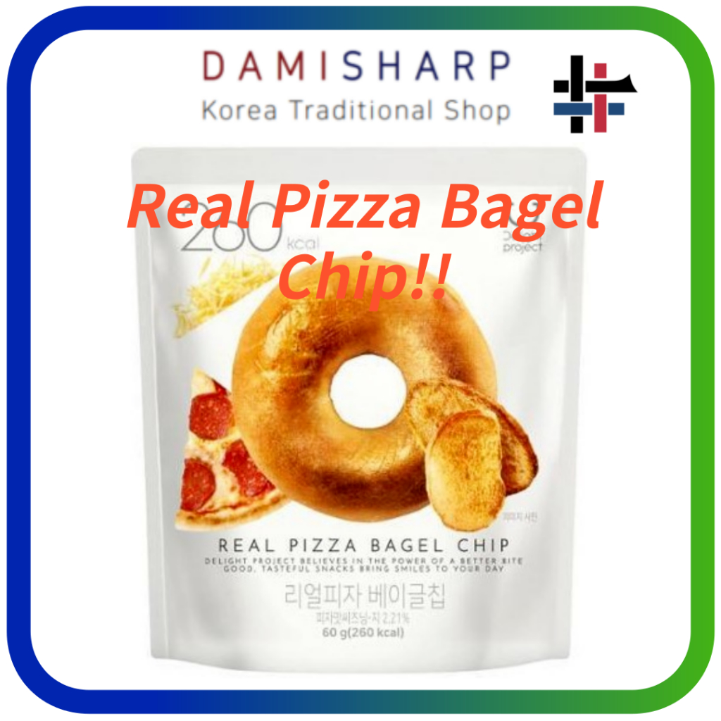 Olive Young Delight Project Bagel Chips พิซซ่าจริง 60 กรัม x 1 ชิ้น [ขนมเกาหลี]