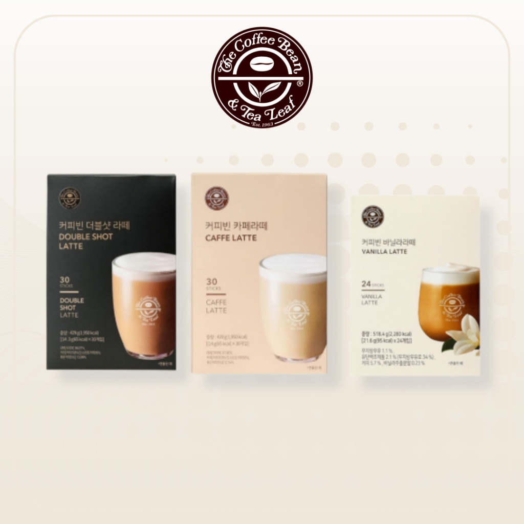 [Coffee Bean & Tea Leaf] Cafe Latte/ Double Shot Latte/ Vanilla Latte